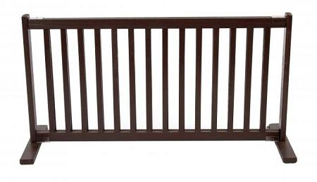 Free Standing Pet Gate - Large-mahogany