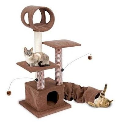 Activity Lounging Tower With Tunnel And Hide Away