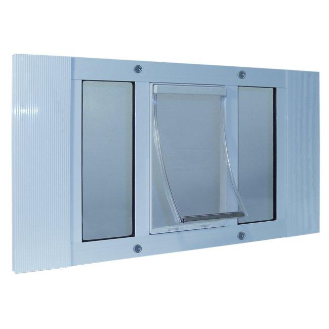 Aluminum Sash Window Pet Door - Medium-23-28 Inches