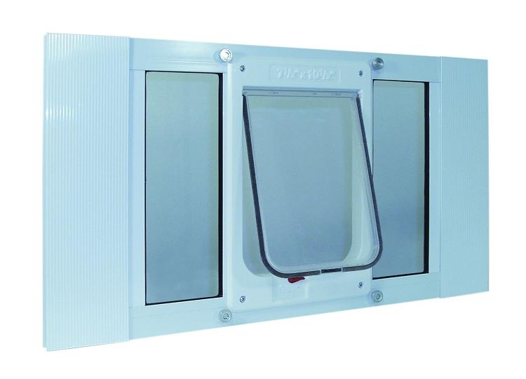 Aluminum Sash Window Cat Flap - 27-32 Inches