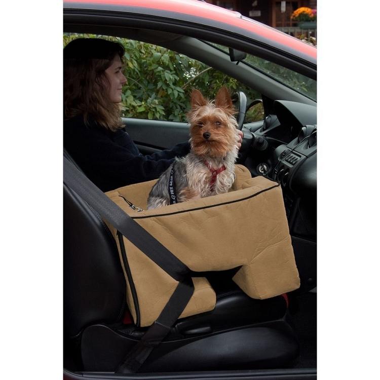 Large Dog Booster Car Seat - Tan