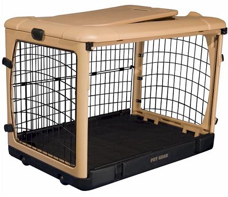 Deluxe Steel Dog Crate With Pad - Medium