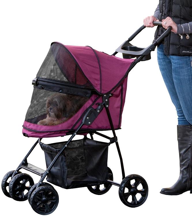 Happy Trails Lite No-zip Pet Stroller - Boysenberry