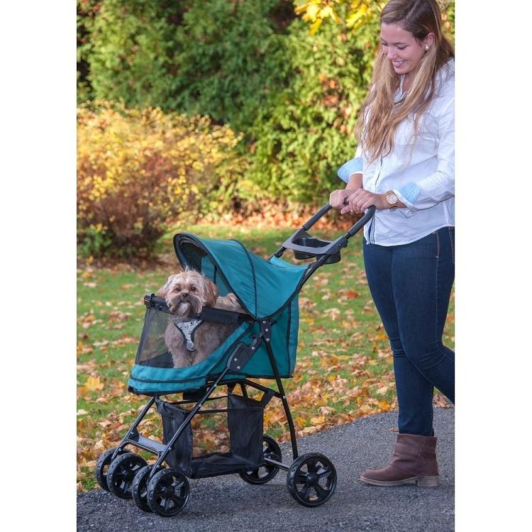 Happy Trails Lite No-zip Pet Stroller - Pine Green