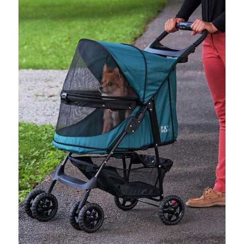 Happy Trails No-zip Pet Stroller - Emerald