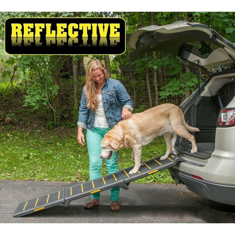 Tri-fold Extra Wide Reflective Pet Ramp