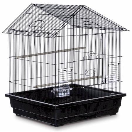 Offset Roof Parakeet Cage - Red